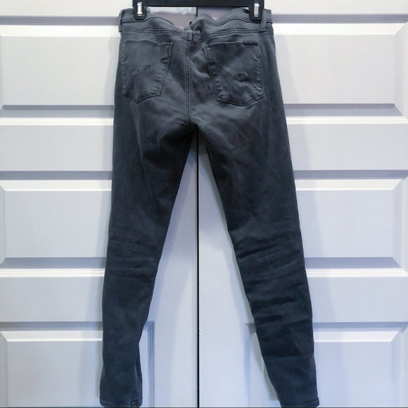 Hudson Ripped Cropped Gray Mid Rise Jeans - Picture 2 of 4